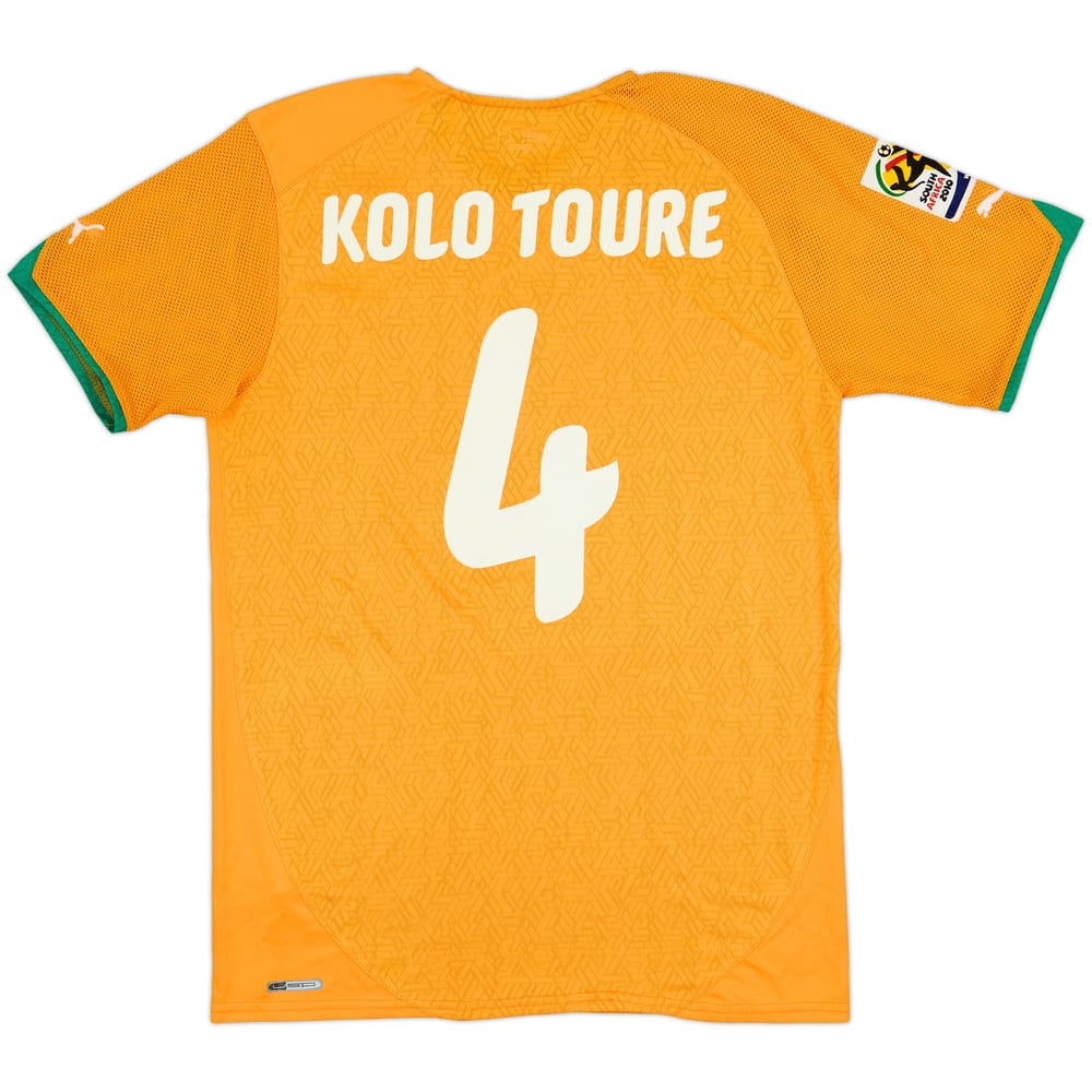 2010-11 Ivory Coast Home Shirt Kolo Toure #4 - 8/10 - (M)