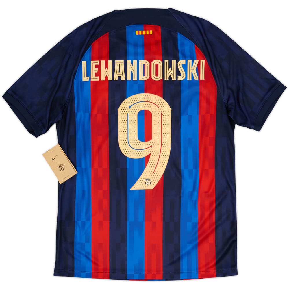 2022-23 Barcelona Home Shirt Lewandowski #9 (M)