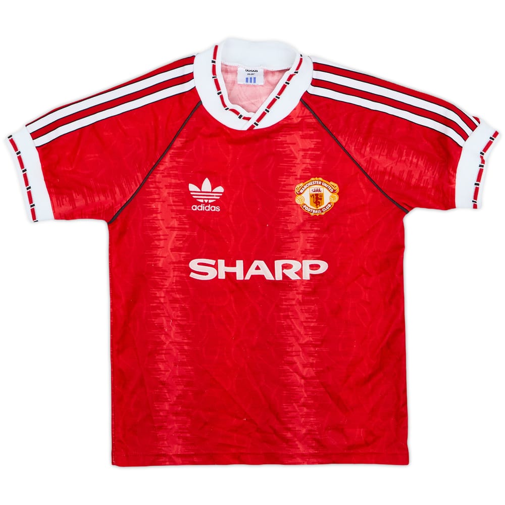 1986-88 Manchester United Home Shirt - 8/10 - (S.Boys)