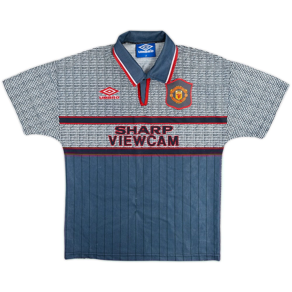 1995-96 Manchester United Away Shirt - 8/10 - (L.Boys)
