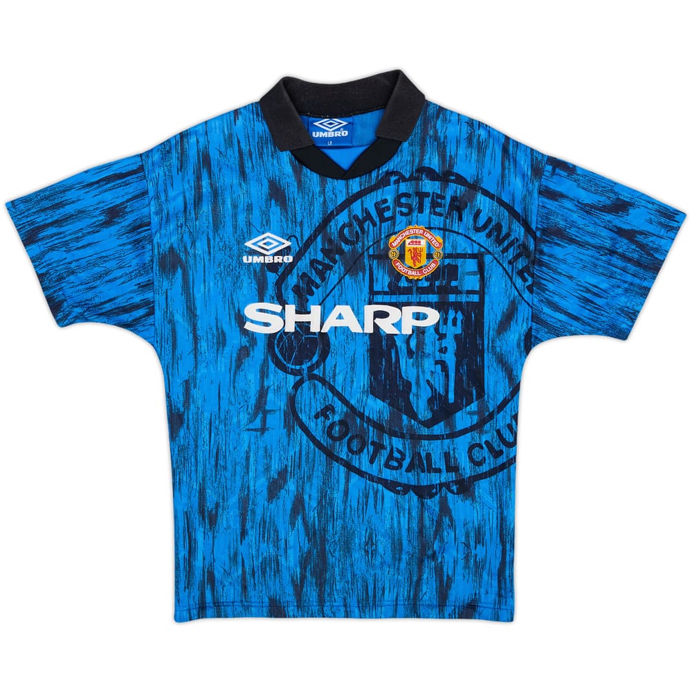 1992-93 Manchester United Away Shirt #7 - 8/10 - (L.Boys)