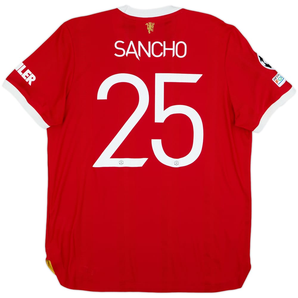 2021-22 Manchester United Authentic Home Shirt Sancho #25 - 10/10 - (XL)