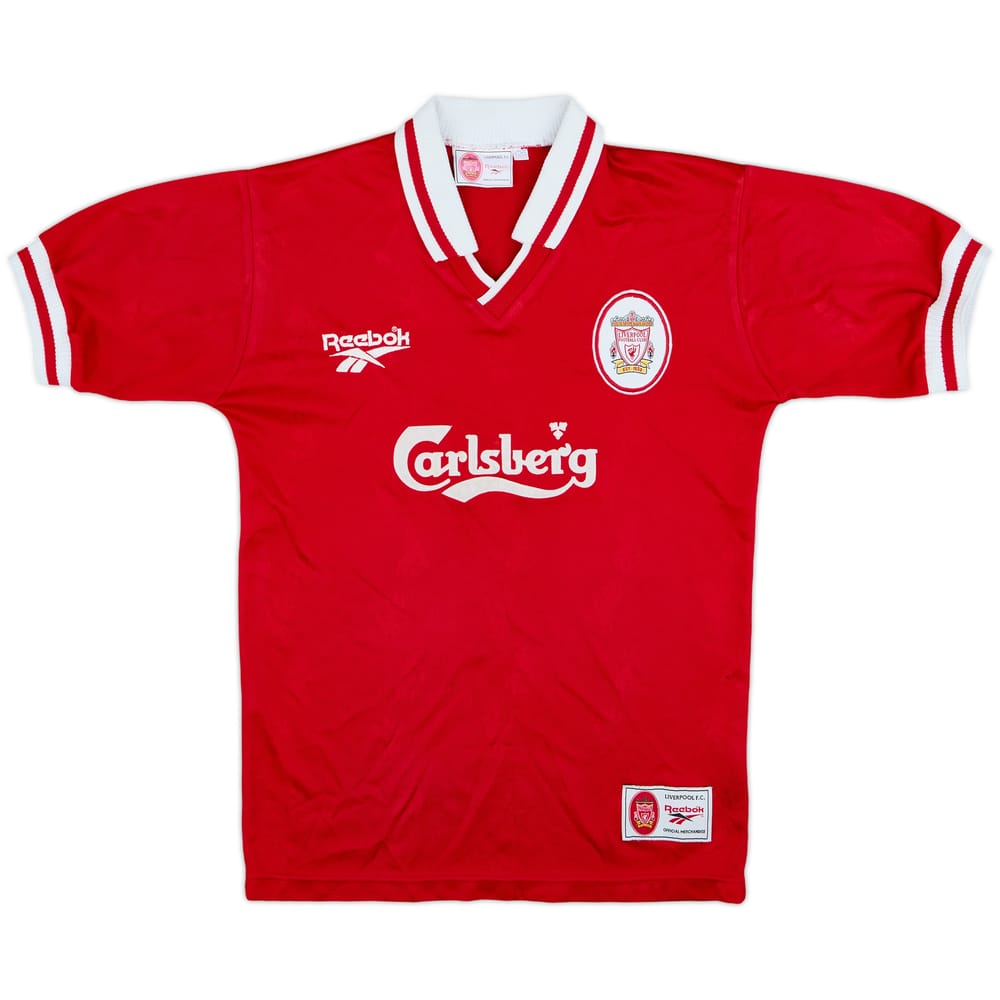 1996-98 Liverpool Home Shirt - 7/10 - (Y)