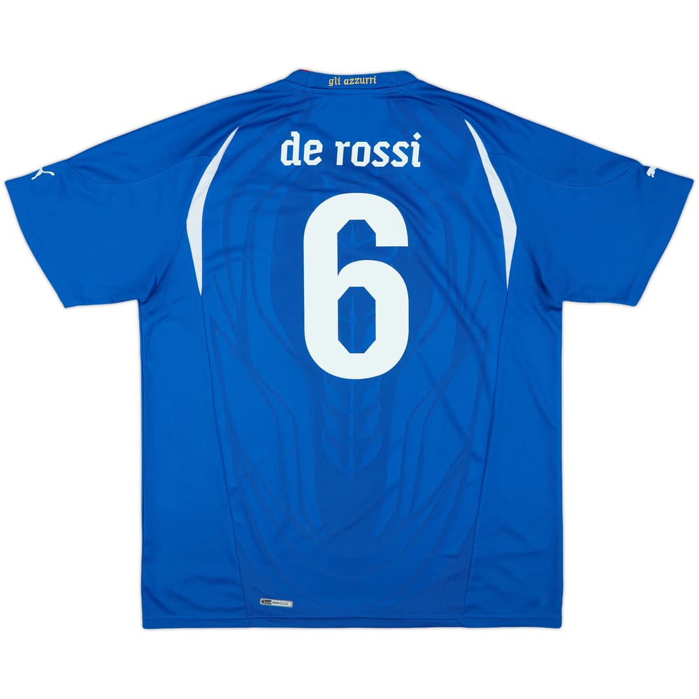 2010-12 Italy Home Shirt De Rossi #6 - 6/10 - (S)
