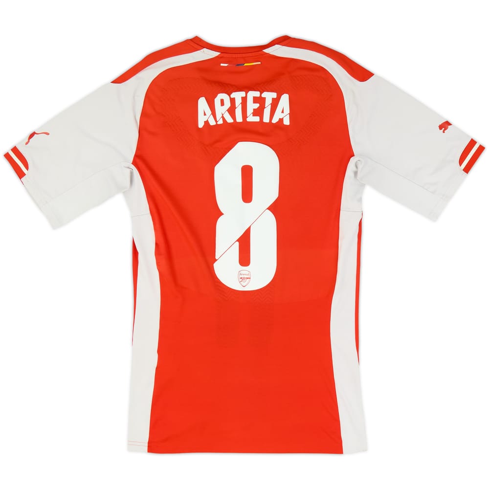 2014-15 Arsenal Authentic Home Shirt Arteta #8 - 5/10 - (L)
