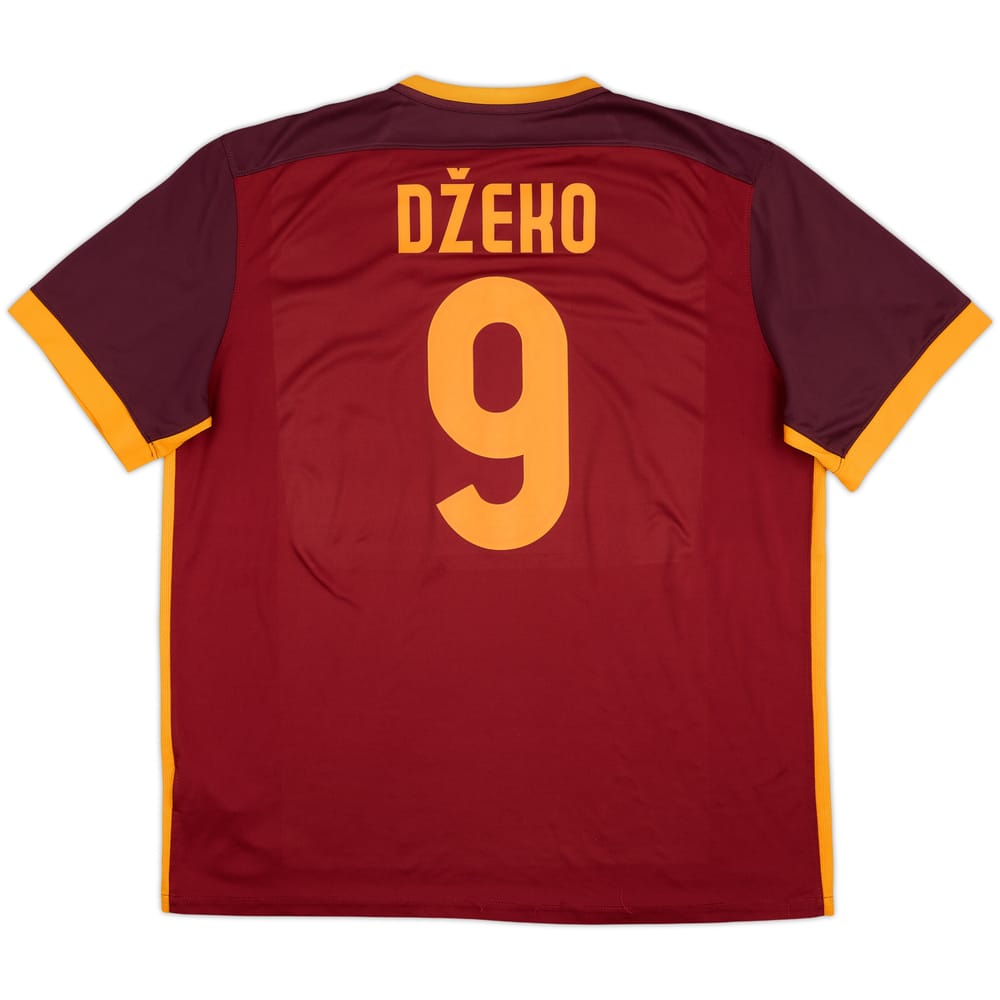 2015-16 Roma Home Shirt Dzeko #9 - 7/10 - (XXL)