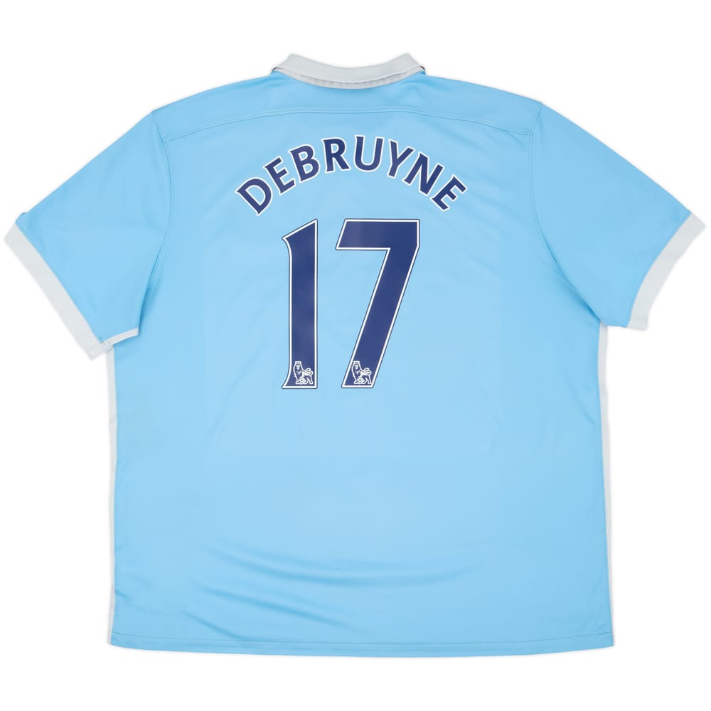 2015-16 Manchester City Home Shirt De Bruyne #17 - 6/10 - (3XL)