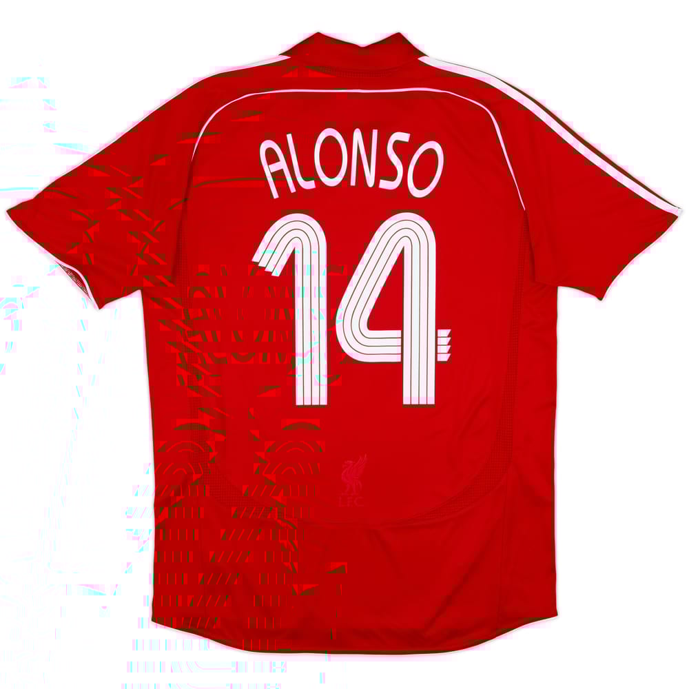 2006-08 Liverpool Player Issue Home Shirt Alonso #14 - 9/10 - (L)