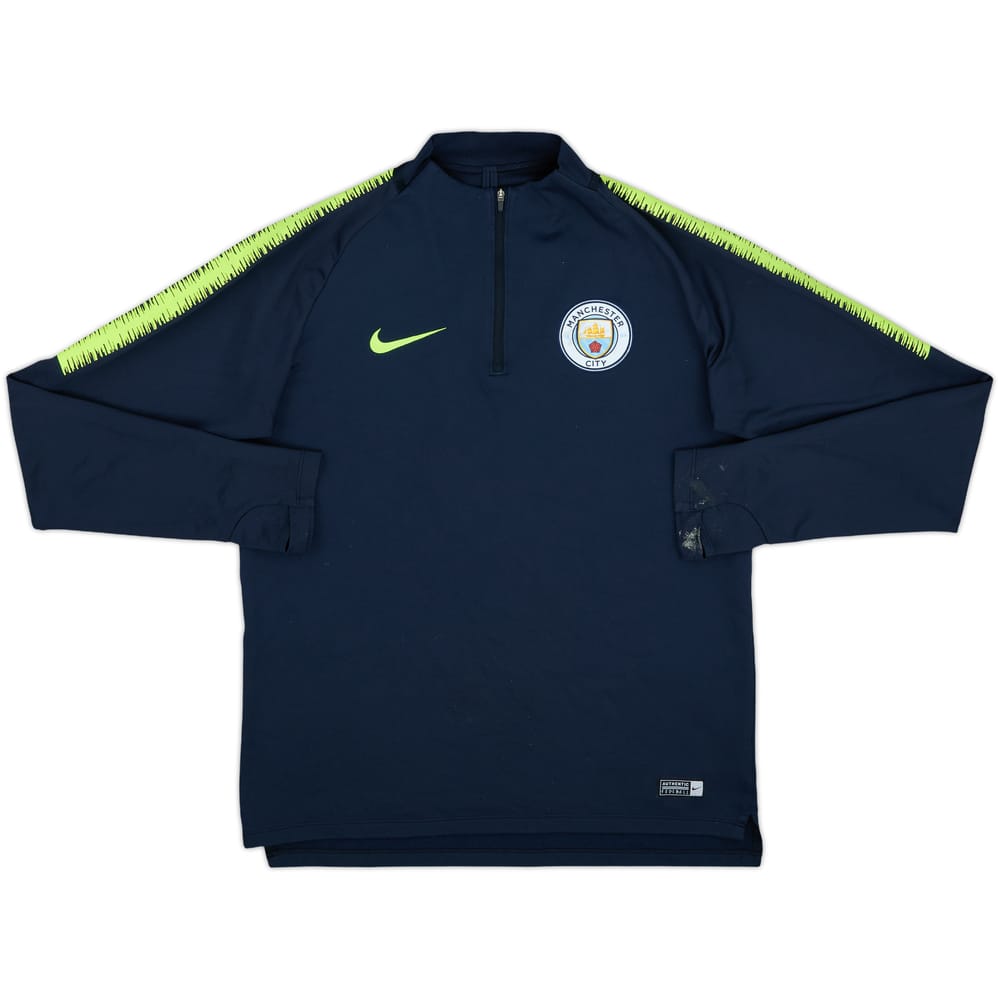 2018-19 Manchester City Nike 1/4 Zip Training Top - 8/10 - (M)