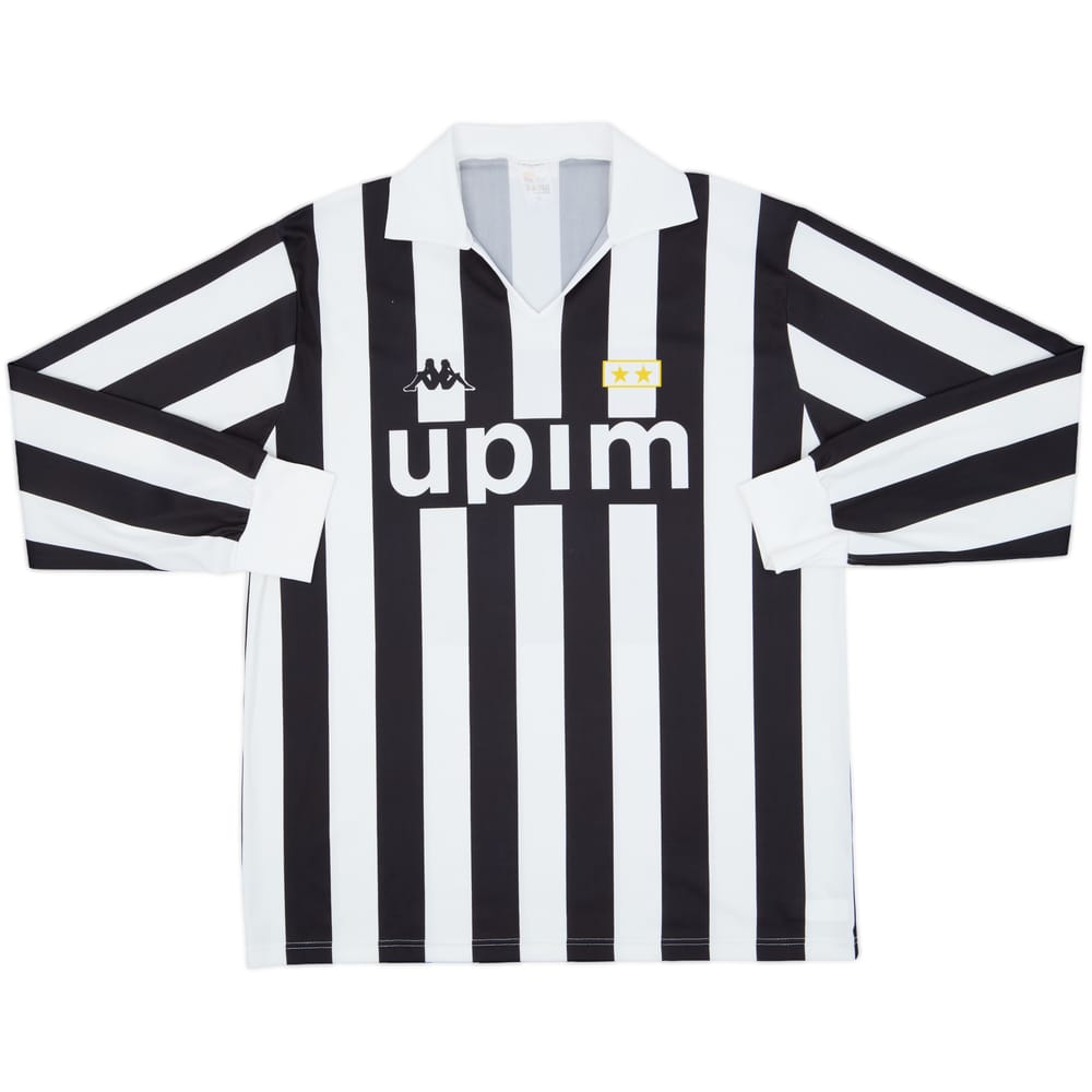 1989-90 Juventus Basic Home L/S Shirt #11 - 8/10 - (L)