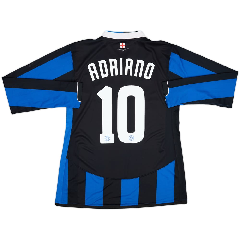 Camiseta de manga larga de local versión jugador del Inter Milan 2006-07 Adriano #10 - 6/10 - (L)