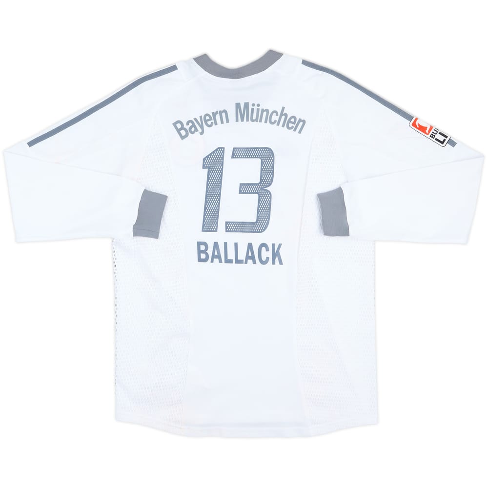 2002-03 Bayern Munich Away L/S Shirt Ballack #13 - 4/10 - (XL.Boys)