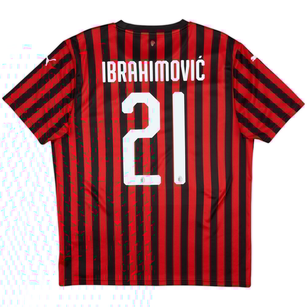 2019-20 AC Milan Home Shirt Ibrahimovic #21 - 6/10 - (L)