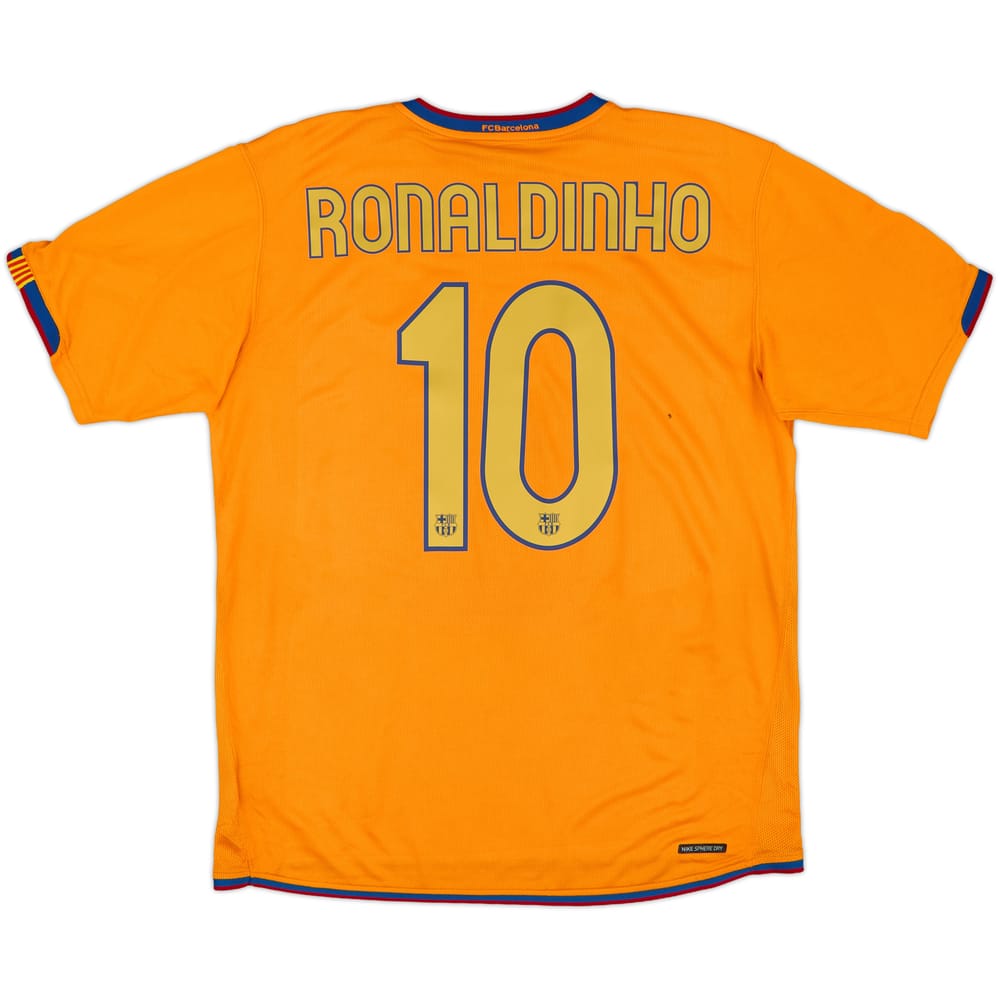 2006-08 Barcelona Away Shirt Ronaldinho #10 - 8/10 - (L)