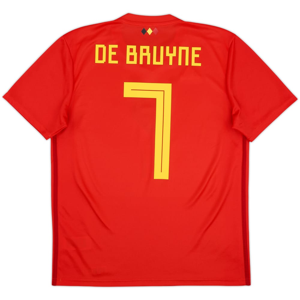 2018-19 Belgium Home Shirt De Bruyne #7 - 10/10 - (M)