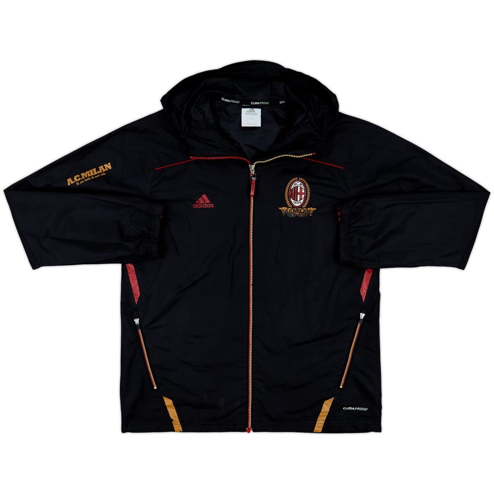 2010-11 AC Milan adidas Hooded Rain Jacket - 8/10 - (L)