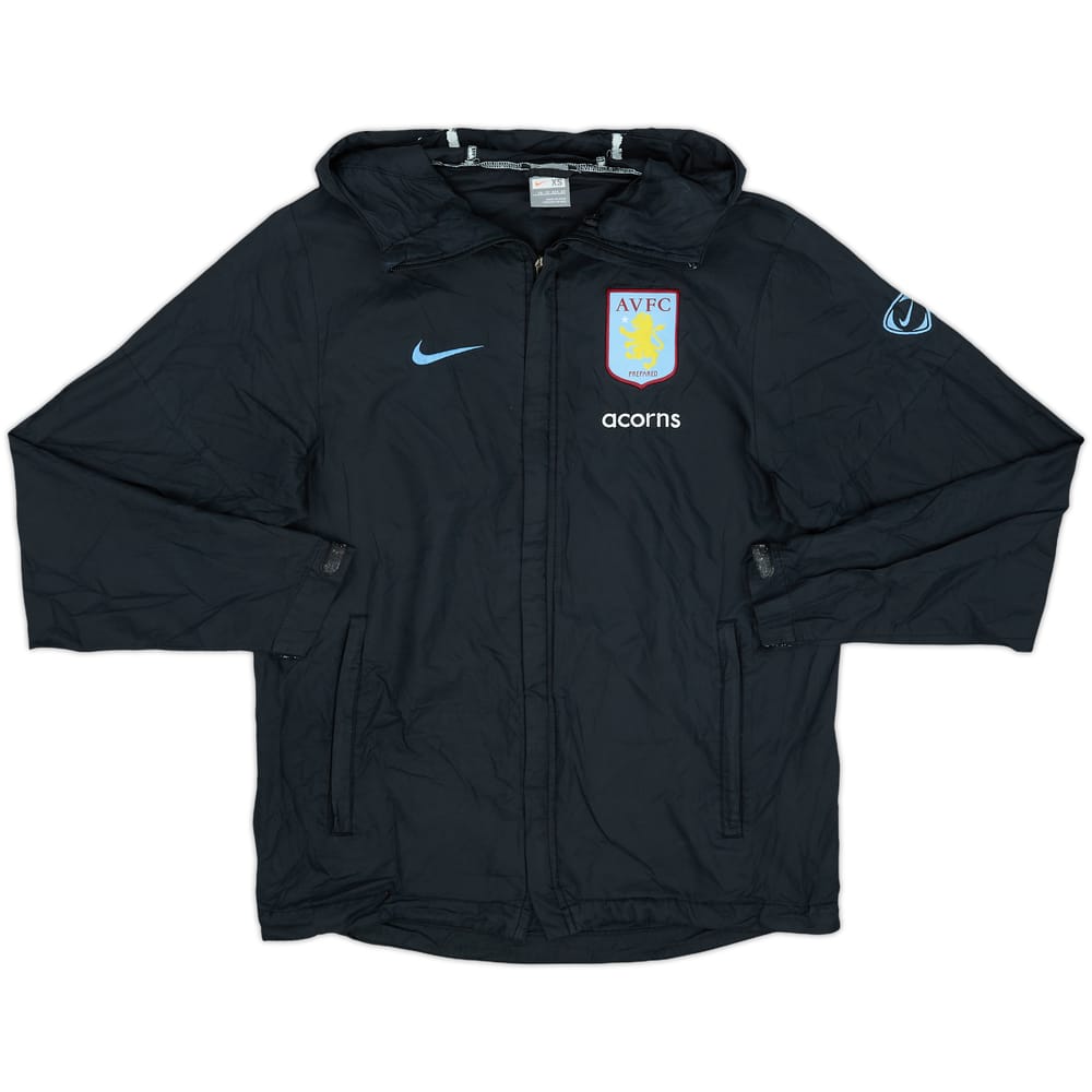 2008-09 Aston Villa Nike Hooded Rain Jacket - 8/10 - (XS)