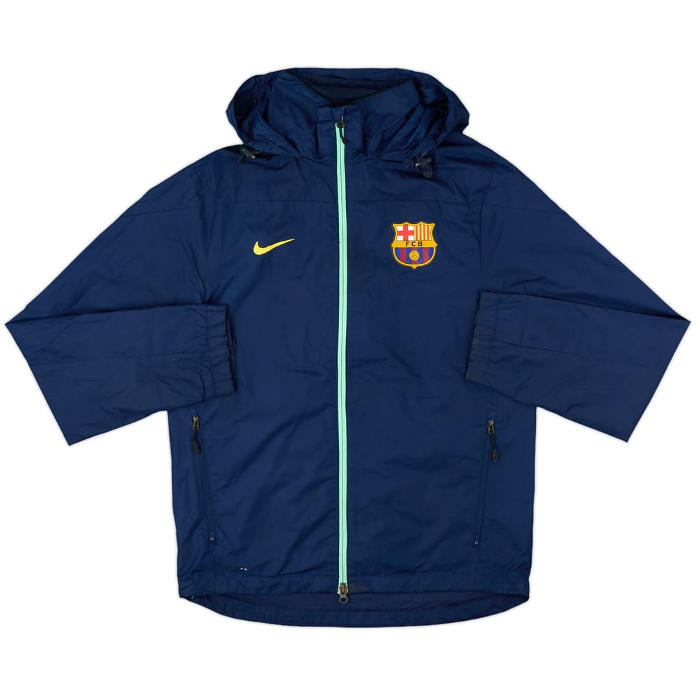 2013-14 Barcelona Nike Hooded Rain Jacket - 7/10 - (S)