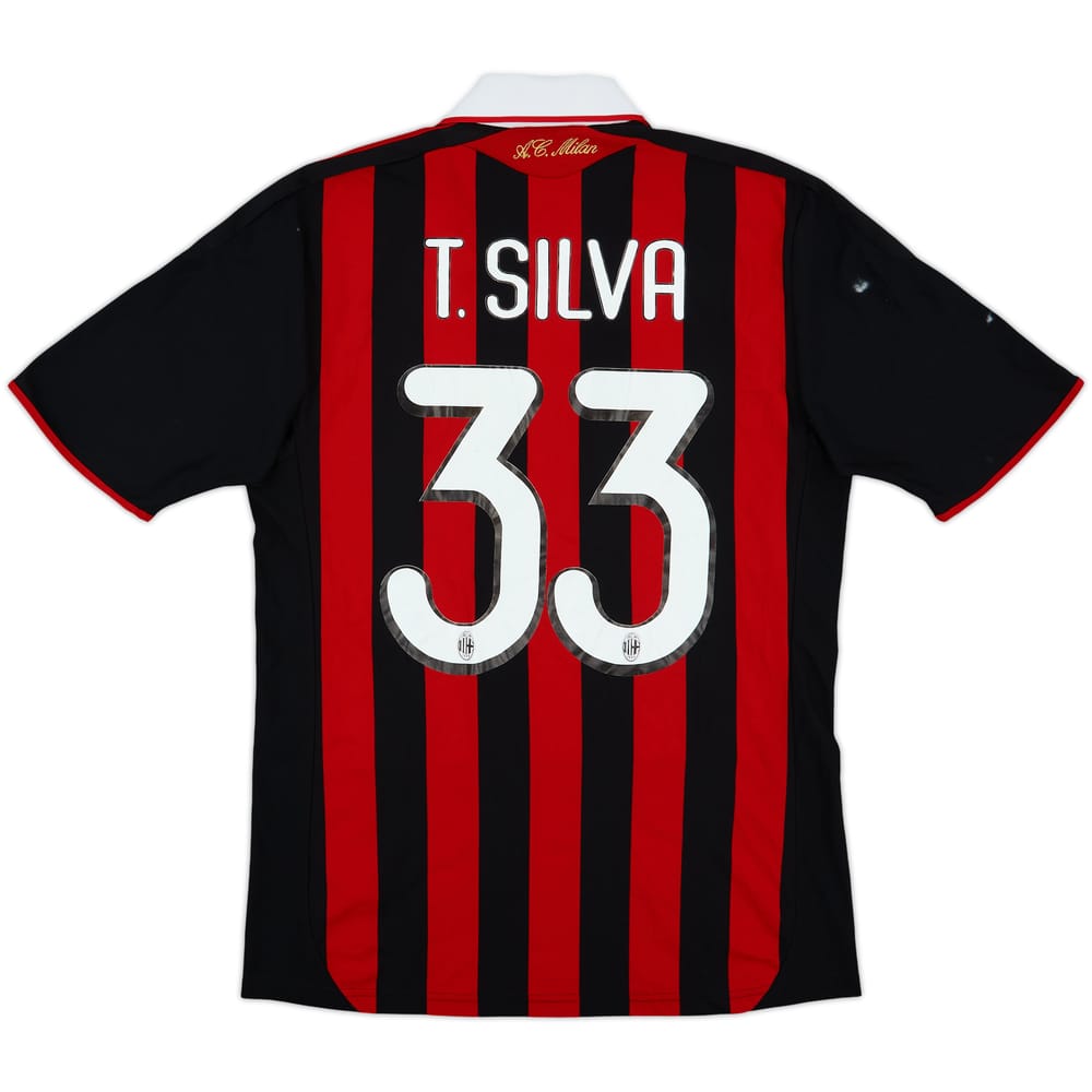 2009-10 AC Milan Home Shirt T.Silva #33 - 6/10 - (S)