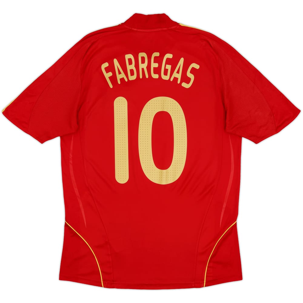 2007-09 Spain Home Shirt Fabregas #10 - 8/10 - (M)
