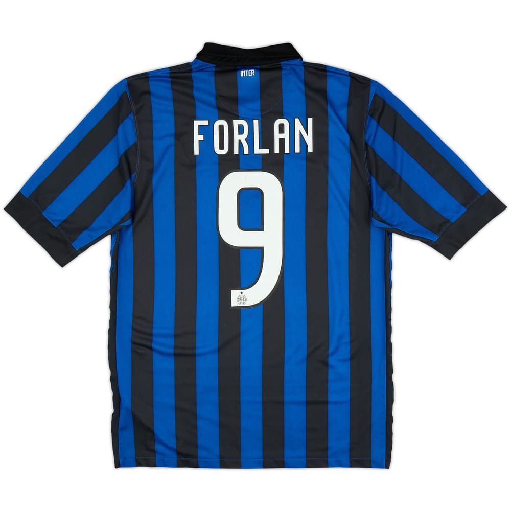 2011-12 Inter Milan Home Shirt Forlan #9 - 8/10 - (M)
