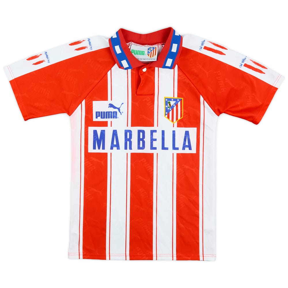1994-95 Atletico Madrid Home Shirt - 9/10 - (M.Boys)