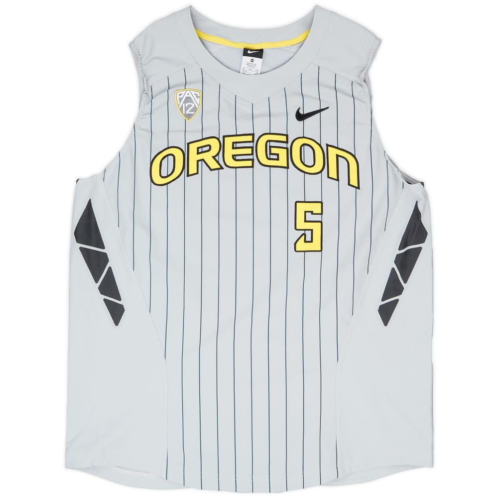 2014 Oregon Ducks Reed #5 Team Issued Nike Away Jersey - 7/10 - (XL)