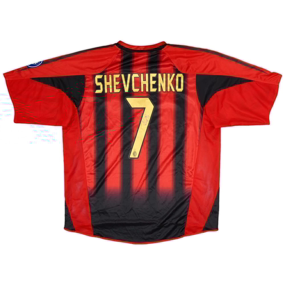 2004-05 AC Milan Signed Home Shirt Andriy Shevchenko #7 - 6/10 - (XL)