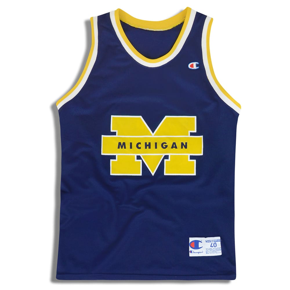 1990s Michigan Wolverines Champion Jersey (Away) M