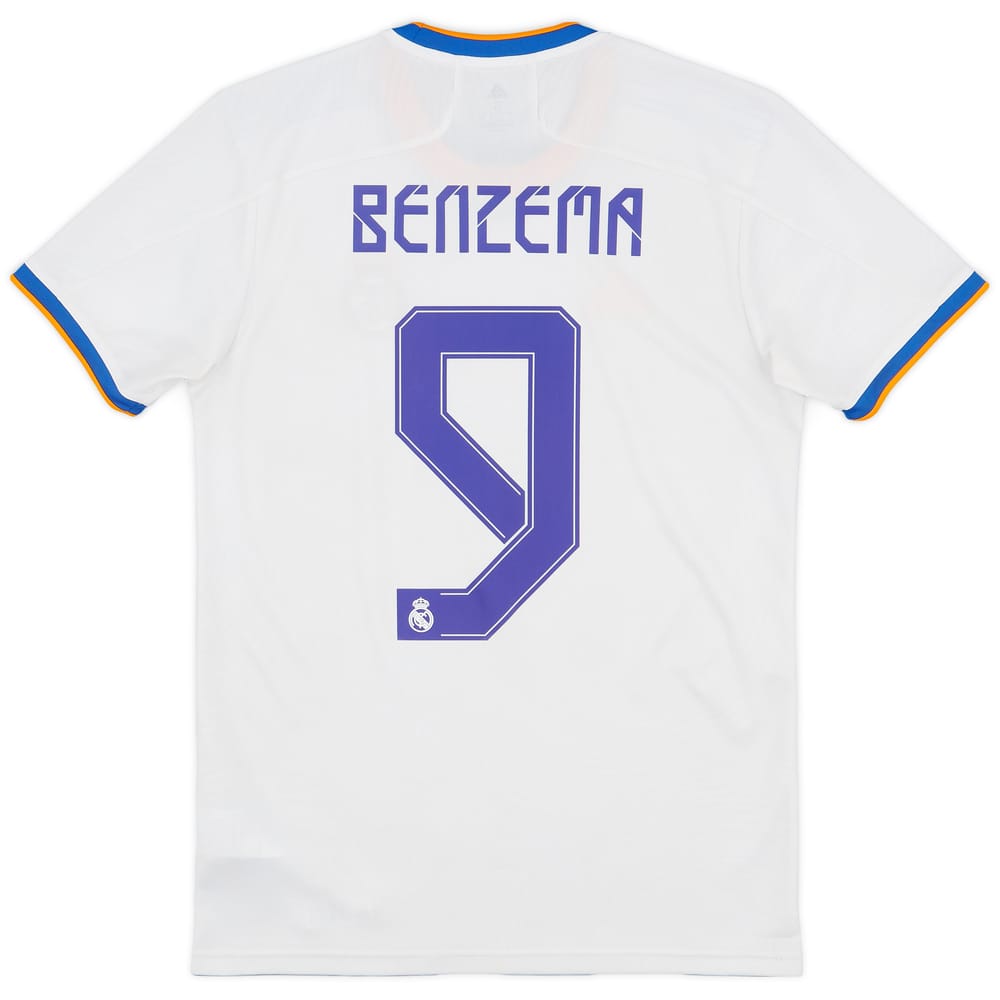 2021-22 Real Madrid Home Shirt Benzema #9 - 7/10 - (S)