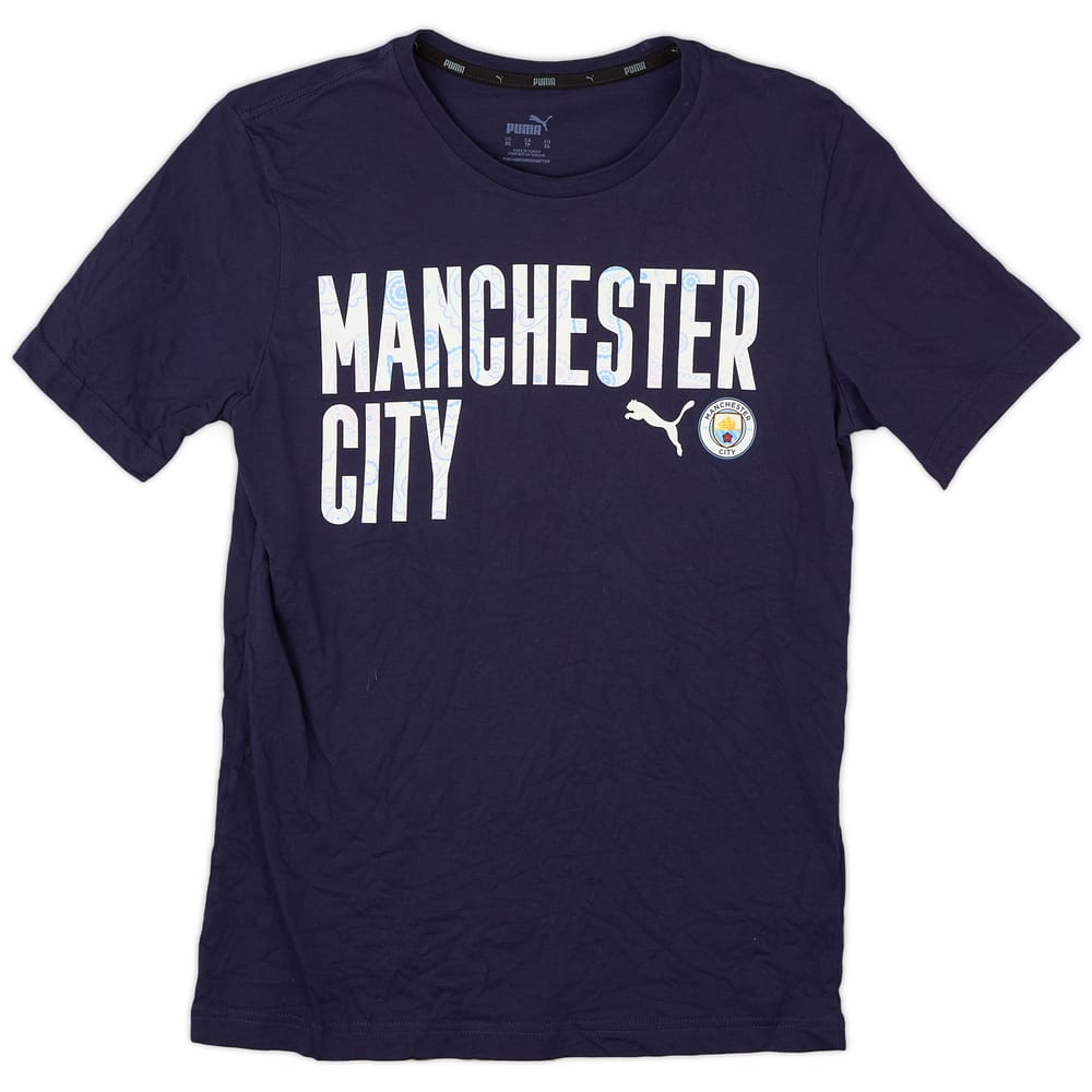 2019-20 Manchester City Puma Graphic Tee - 9/10 - (XS)