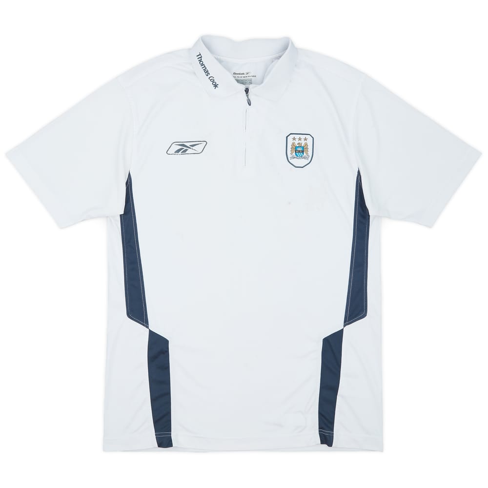 2004-05 Manchester City Reebok 1/4 Zip Polo Shirt - 5/10 - (XS)