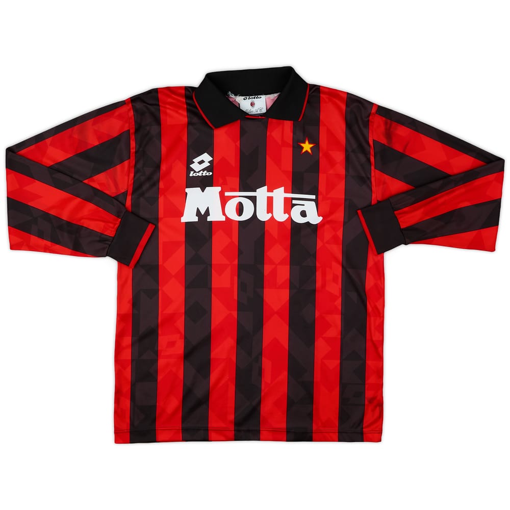 1993-94 AC Milan Home L/S Shirt - 8/10 - (L)