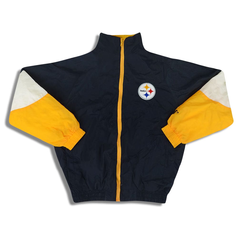 1990s Pittsburgh Steelers Logo Athletic Full-Zip Windbreaker Jacket Y