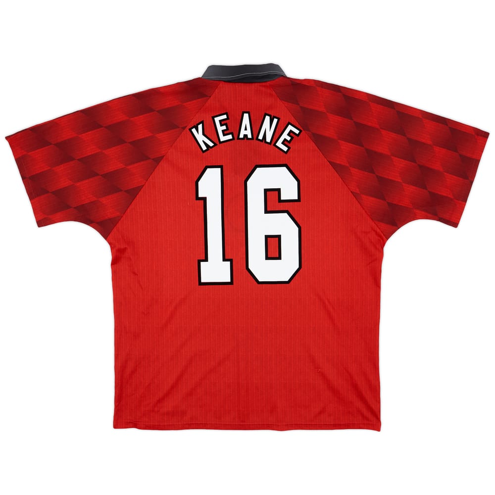 1996-98 Manchester United Home Shirt Keane #16 - 9/10 - (XL)