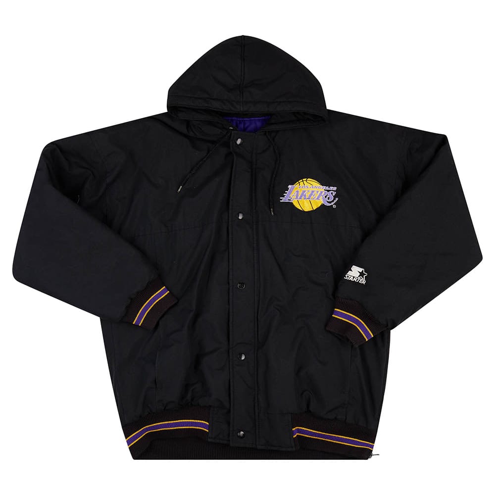 1980s LA Lakers Starter Hooded Rain Coat L
