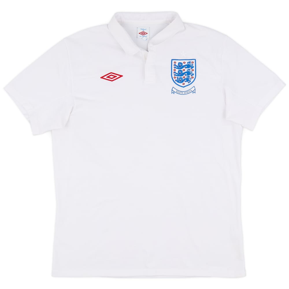 2010-11 England &#039;Would Cup South Africa 2010&#039; Home Shirt - 8/10 - (L)