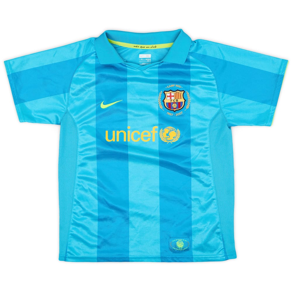 2007-09 Barcelona Away Shirt - 7/10 - (7-8 years)