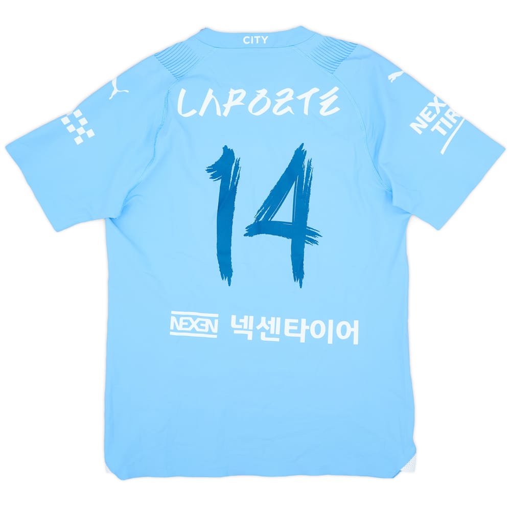 2023-24 Manchester City Match Issue Home Shirt Laporte #14