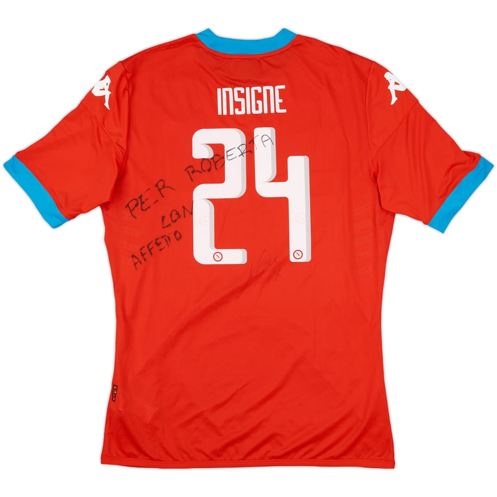 2015-16 Napoli Signed Authentic Third Shirt Insigne #24 - 8/10 - (3XL)
