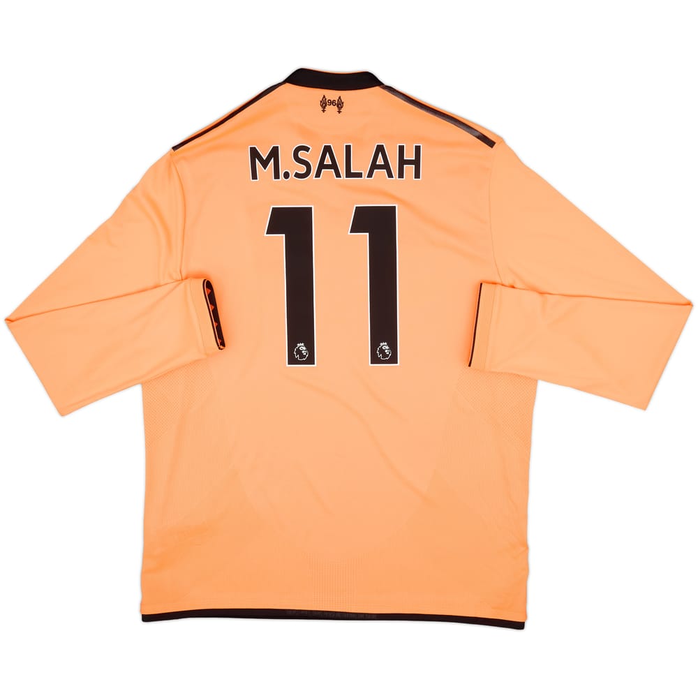 Camiseta de la tercera equipación de manga larga de los 125 Años del Liverpool 2017-18 M.Salah #11 - 8/10 - (XL)