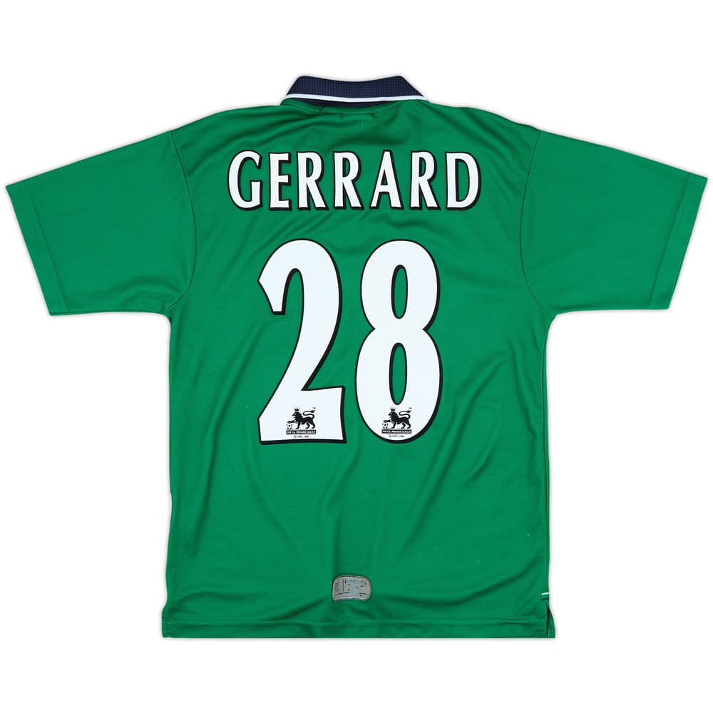 1999-00 Liverpool Away Shirt Gerrard #28 - 7/10 - (Y)