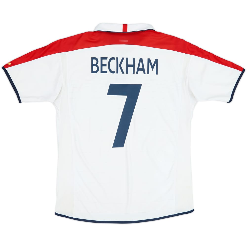 2003-05 England Home Shirt Beckham #7 - 5/10 - (L)