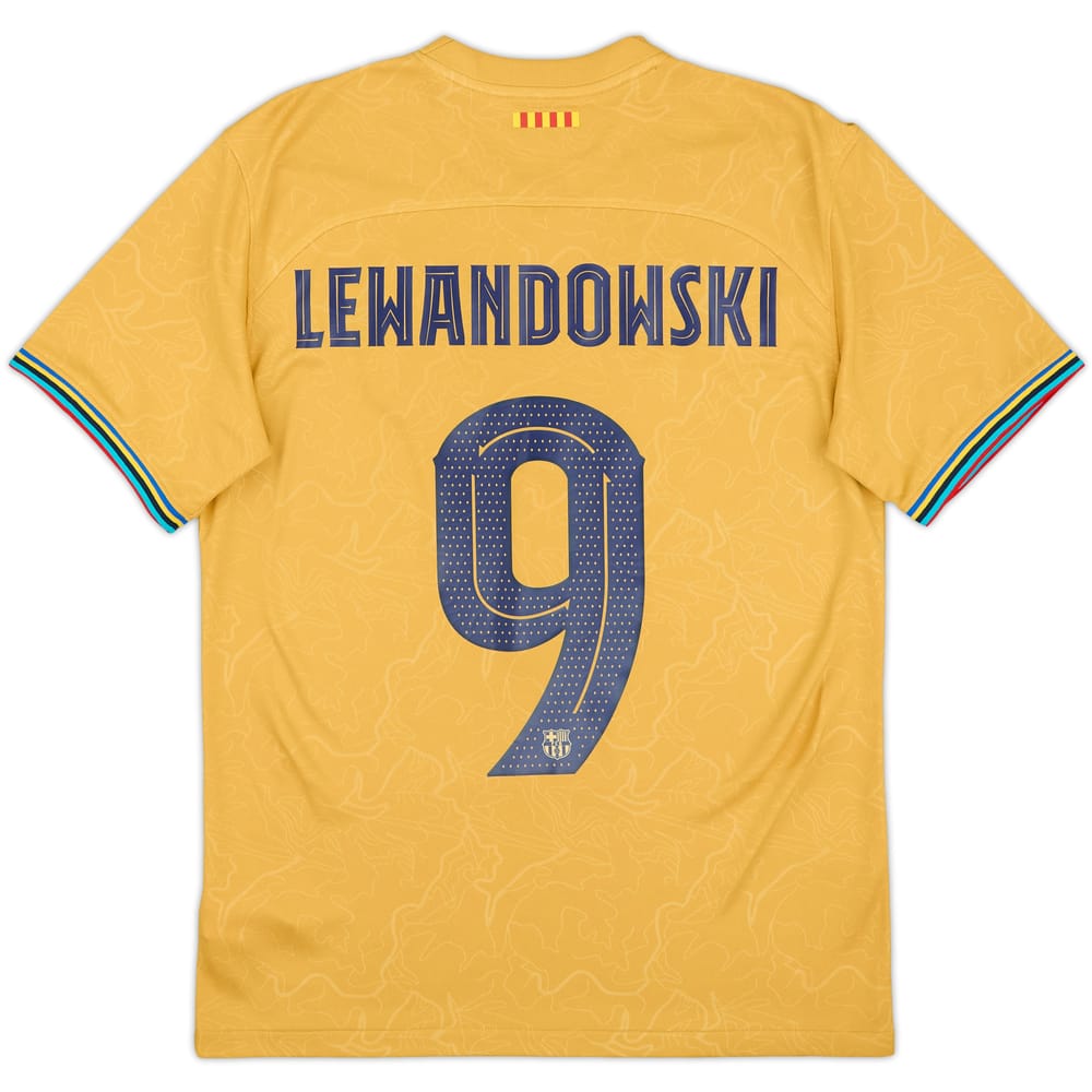 2022-23 Barcelona Away Shirt Lewandowski #9 - 8/10 - (S)