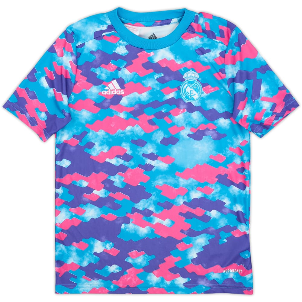 2021-22 Real Madrid adidas Training Shirt - 9/10 - (S.Boys)
