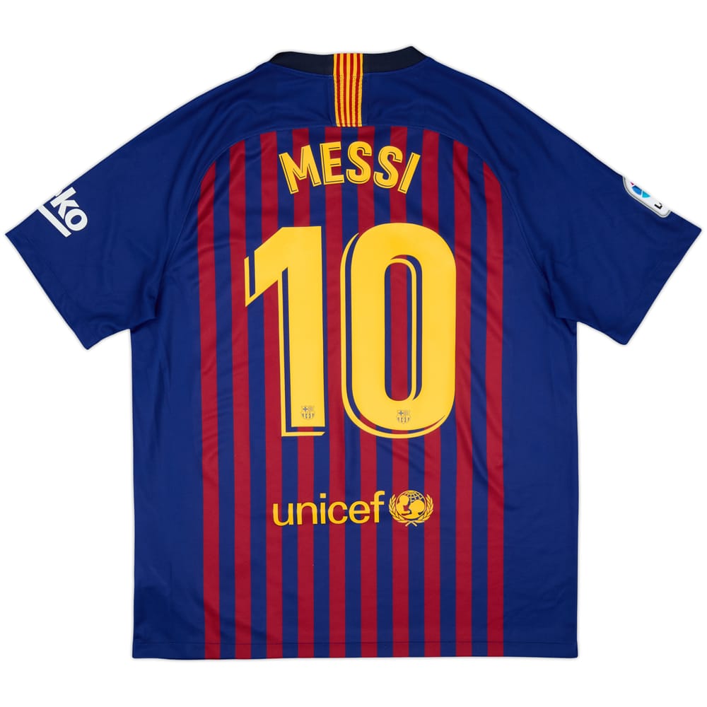 2018-19 Barcelona Home Shirt Messi #10 - 9/10 - (L)