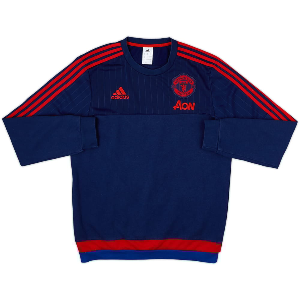 2015-16 Manchester United adidas Sweat Top - 8/10 - (M)