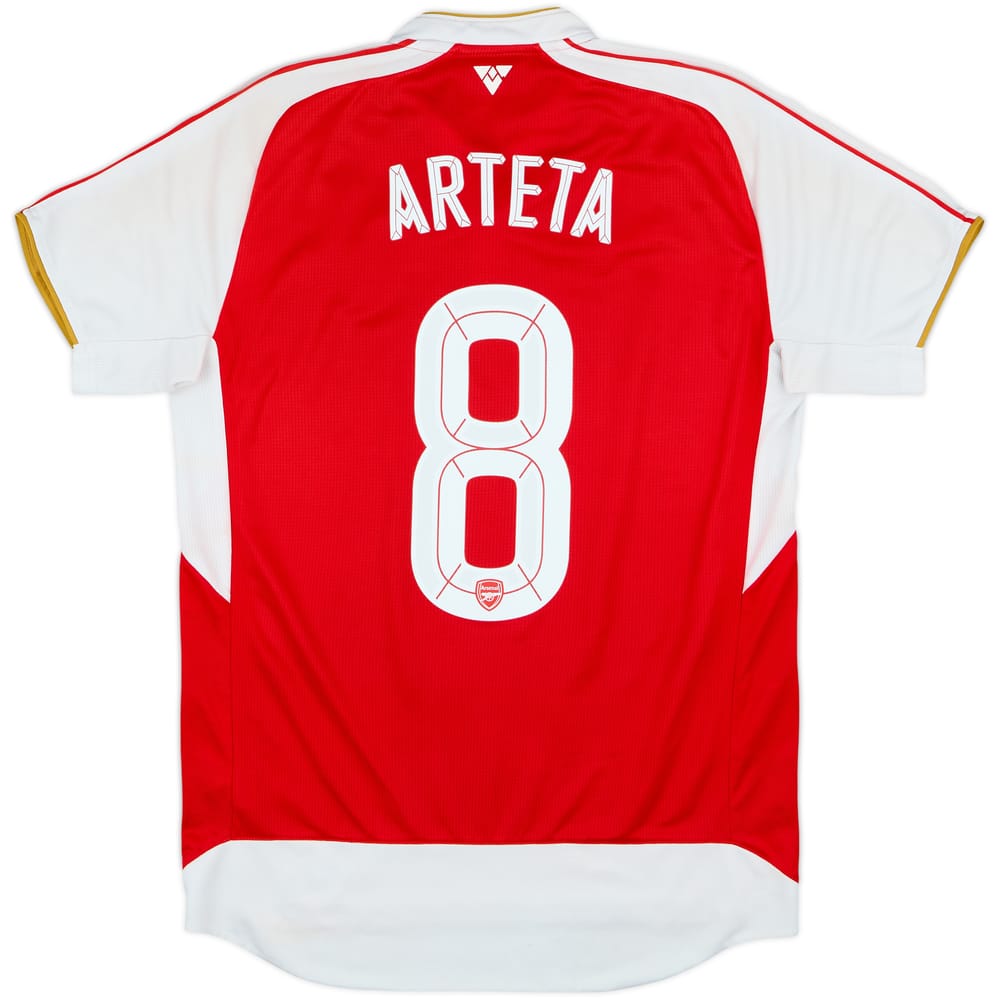 2015-16 Arsenal Home Shirt Arteta #8 - 6/10 - (M)