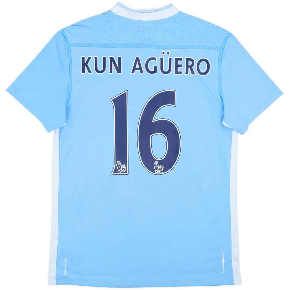 2011-12 Manchester City Home Shirt Kun Aguero #16 - 6/10 - (M)