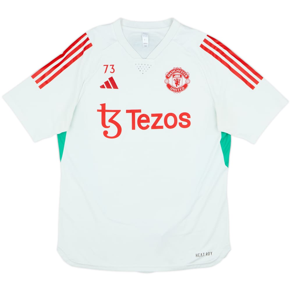 2023-24 Manchester United Player Issue adidas Training Shirt #73 - 8/10 - (M)